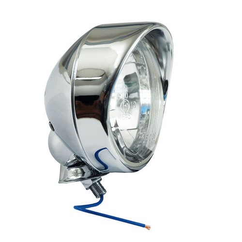 Chrome spotlight with visor - with,