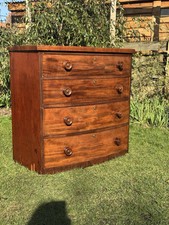 Antique Bow Fronted Mahogany