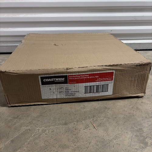 Red floor buffer pads - 3m,