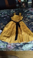 Hearts And Roses Womens Yellow Polkadot Dress Size M, Barely Worn
