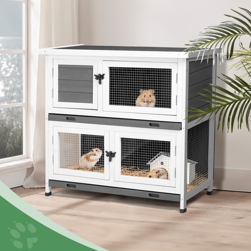 Solid wood rabbit hutch - wood,