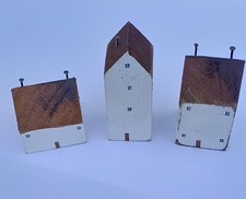 Miniature Wooden Village Scene