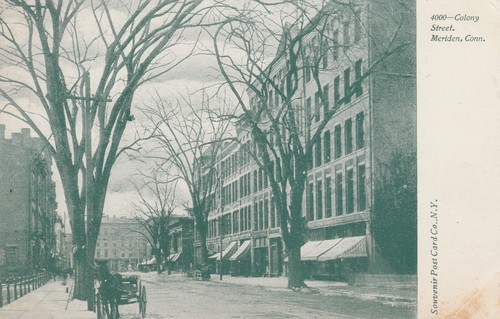 Postcard colony street meriden - postcard,