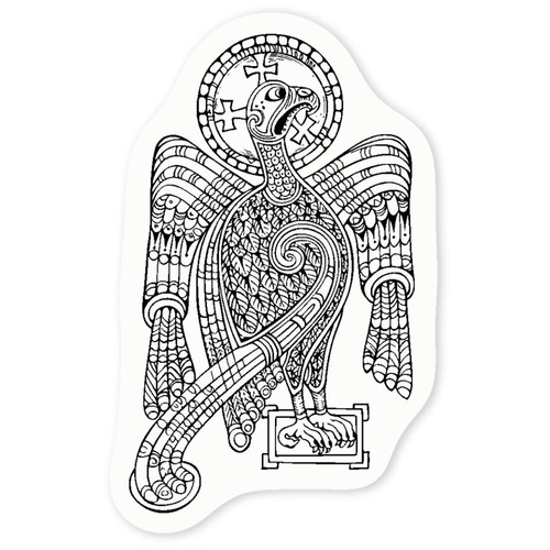 Celtic eagle clear sticker - eagle',