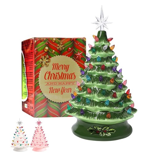 Green ceramic christmas - ceramic, tree