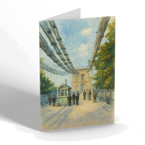 Greeting card menai bridge - greeting,