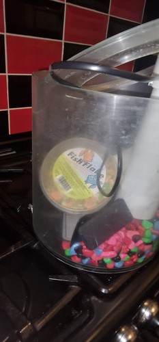 Fish tank with accessories - with,
