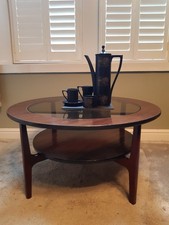 vintage mid century Greaves and Thomas circular rosewood effect circular 