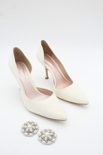Emmy London Suede Bridal Shoes Size 38.5