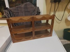 Solid Oak 12 Bottle Wine Rack