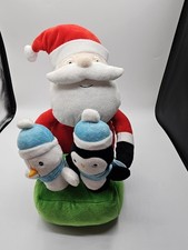 Animated Santa with Dancing Penguin & Snowman Singing Deck The Halls