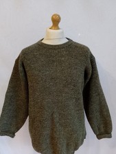 BARBOUR TYNE CREW WOOL CHUNKY KNIT JUMPER SWEATER PULLOVER MENS LARGE 