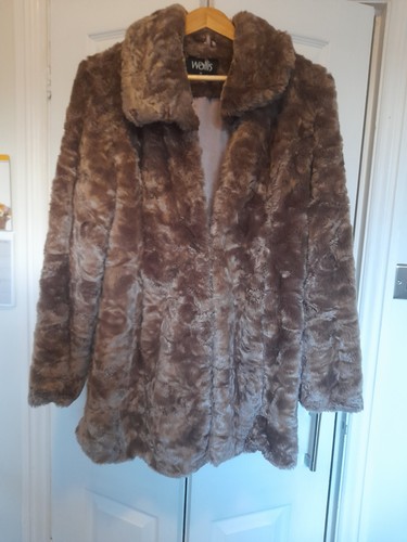 Brown faux fur wallis jacket - fur,