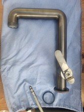 Crosswater Union Tall Basin Mixer Tap, Black Chrome.  Product: UB112DNB