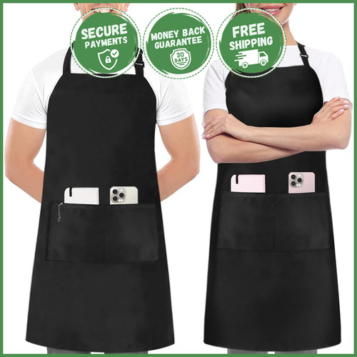 Adjustable apron with - adjustable, pockets