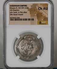 Khusru II Sasanian Empire AR