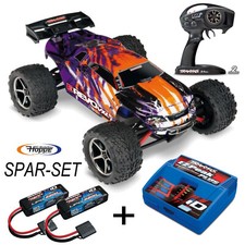 Traxxas E-Revo 1:16 Tsm Purple Vxl Rtr Brushless Value Pack 2x Lipo + Charger