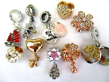 charm beads for bracelet/necklace dangle, clip on, crystal various multi listing