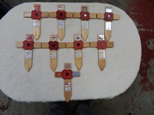 Remembrance Poppy Crosses [ personalised] 4 pack