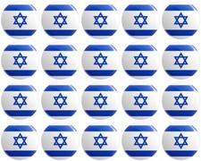 20 x Israel Flag BUTTON PIN