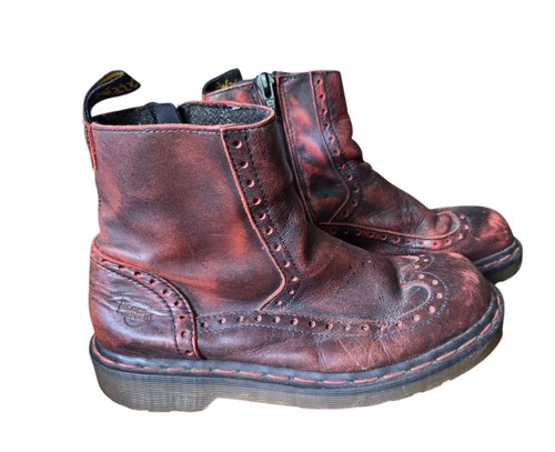 Martens red antiqued finish - dr,