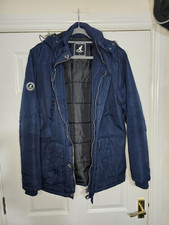 Kangol Blue Parker Men’s Jacket Size Medium Quilted Lining  2039-4.5