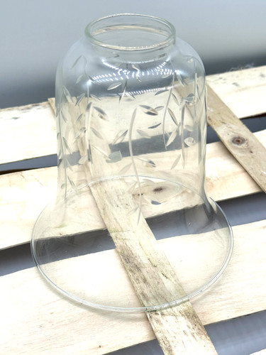 Vintage hand cut glass bell - hand,