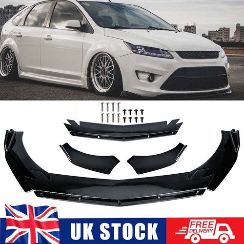 Black lower front bumper lip - black,