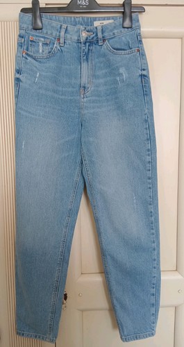 Ladies blue tapered leg jeans - ladies,