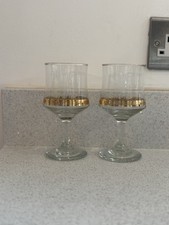 HRH The Prince Of Wales And Lady Diana Spencer Royal Wedding Wine Glass 1981 X2