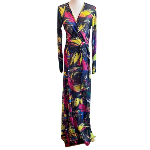 Mesh wrap maxi - wrap, dress