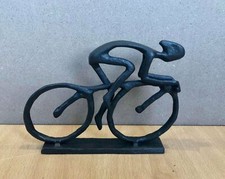 Metal Racing Cyclist Sculpture
