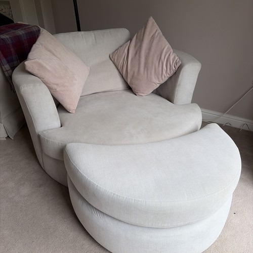 Snuggle chair and footstool - chair,