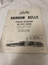 Bally - Rainbow Bell -Pin  Ball Machine operation instructions Parts Cataloge