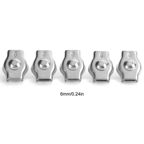 5pcs stainless steel rope grip - stainless,