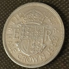 1953 Queen Elizabeth II Half