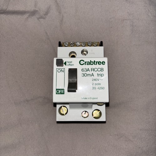 Crabtree 63a 30ma - 63a, rccb