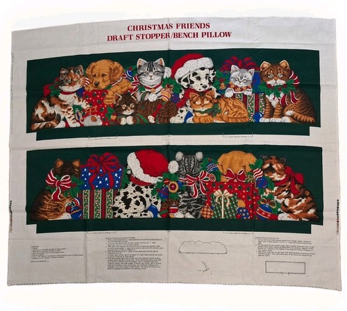 Christmas fabric cats dogs 2 - fabric,