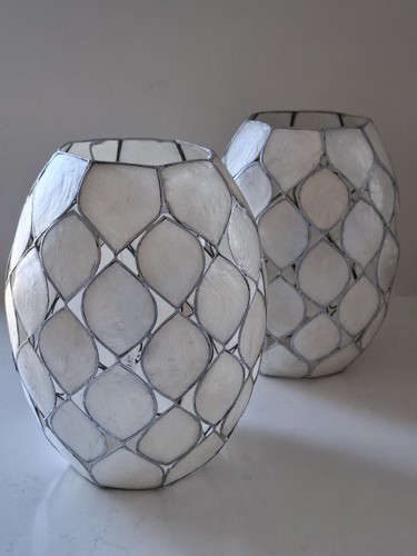 Capiz light shade pair - light,