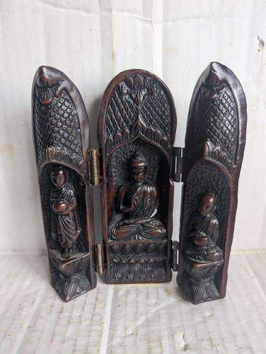 Vintage carved resin buddha - vintage,
