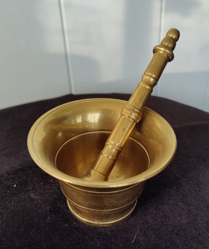 Brass mortar pestle - brass,