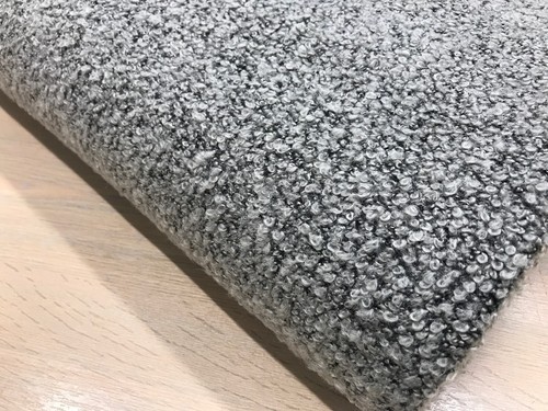 Grey curly super soft boucle - grey,