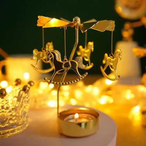 Metal rotating candle - metal, holder