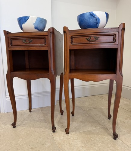 Pair french carved single - french,