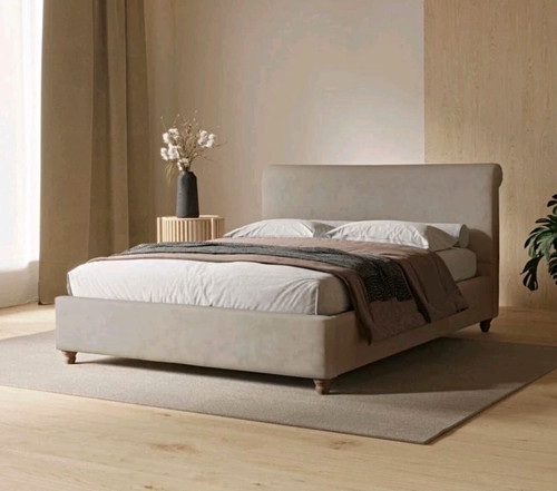 Upholstered king bed frame - frame, –