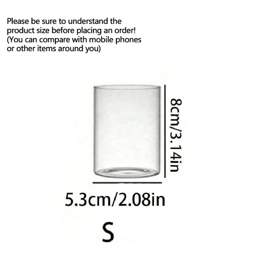 Clear cylinder glass - cylinder, candle