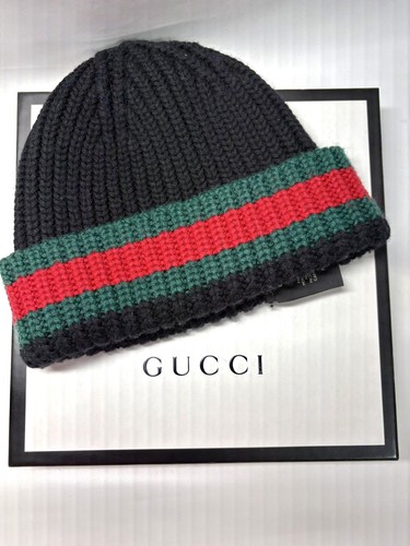 Gucci web stripe wool beanie - wool,