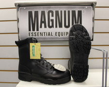 Magnum Uniform Safety Boots Protector ST Black Leather Steel Toe Cap UK 12 EU 47