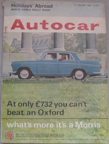 Autocar magazine 1965 - autocar, 15/1/1965