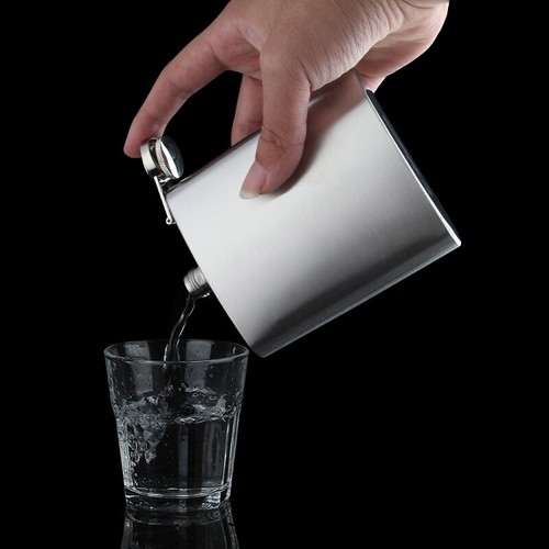7oz pocket flask with - flask, funnel